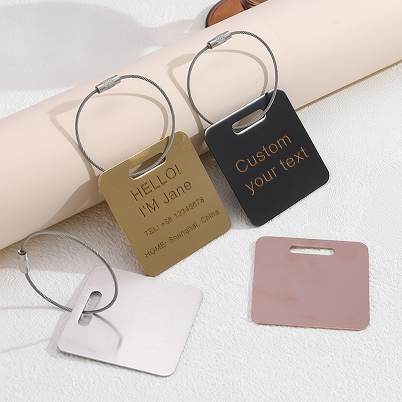 Travel Accessories Name - Custom Name Luggage Tag Laser Engraving