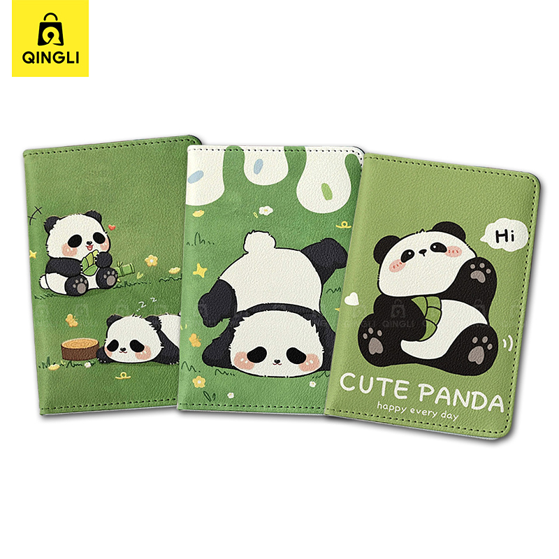 Travel Accessories Pink - Cute Panda Passport Cover Girl Cartoon