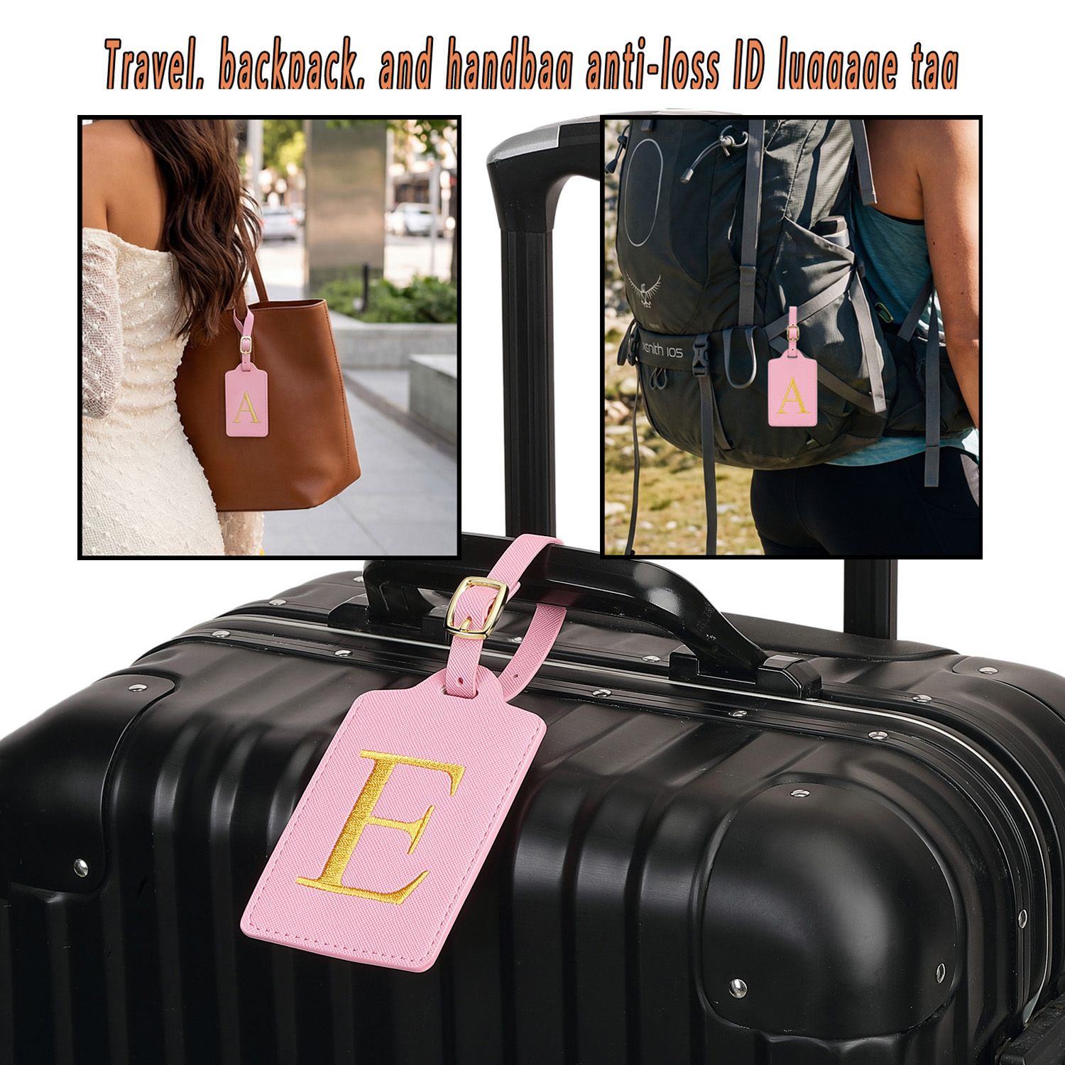 Travel Accessories Pink - MIYIN 26 letters Luggage Tags for