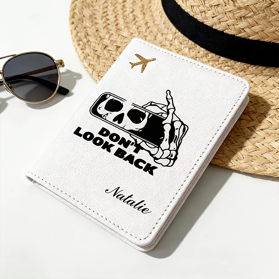 Travel Accessories Pink - Personalized Custom Text Name Passport Holder