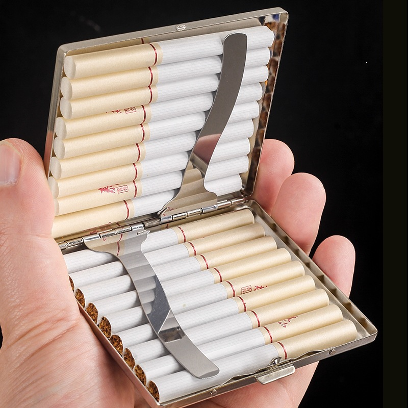 Travel Accessories Holder - Portable Metal Cigarette Case Stainless Steel