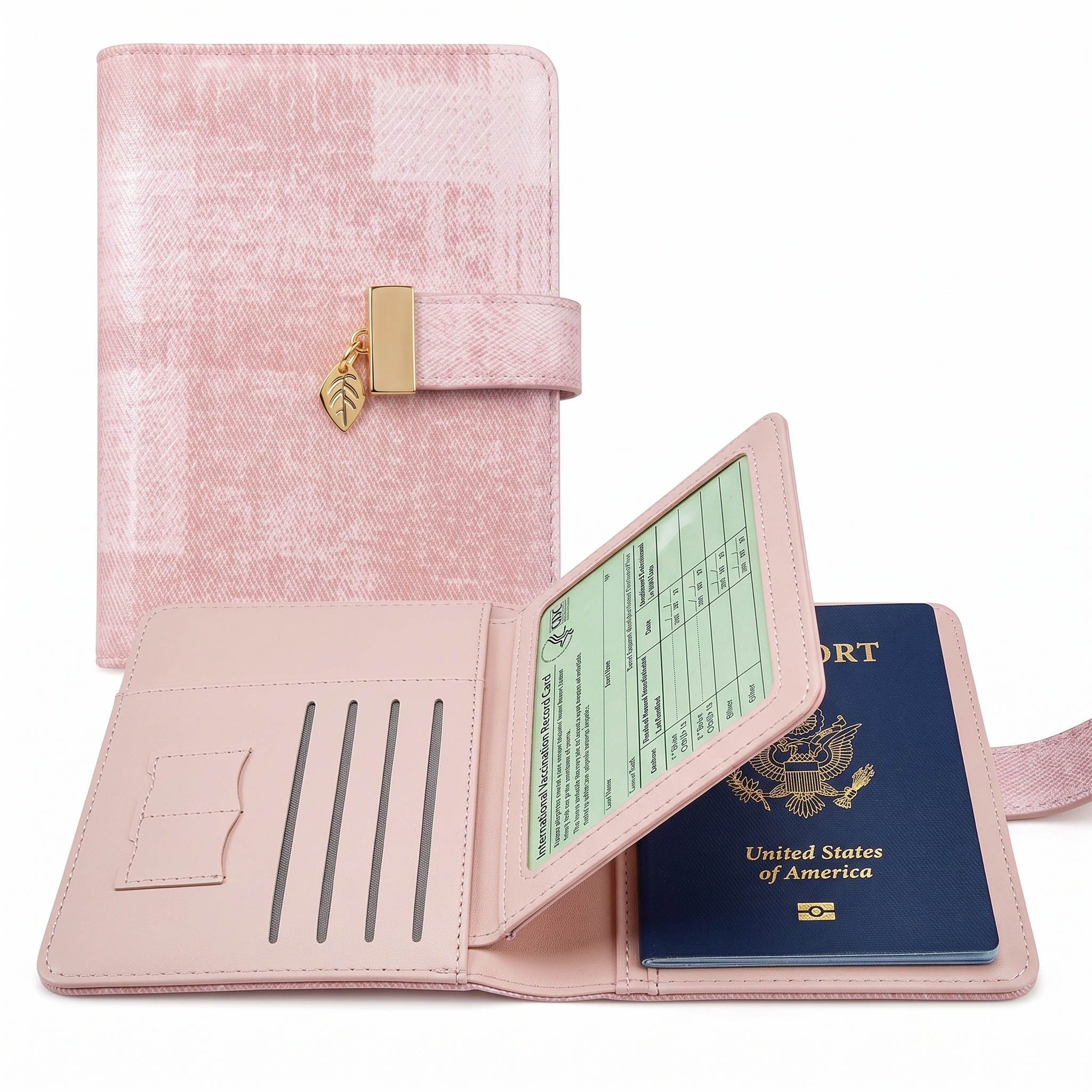Travel Accessories Pink - Pomelo Best Pink Plaid RFID Blocking