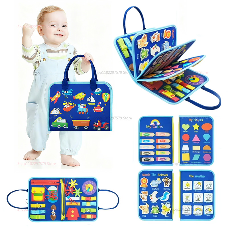 Travel Accessories With Toddler - Toddler Busy Board for Montessori Sensory
