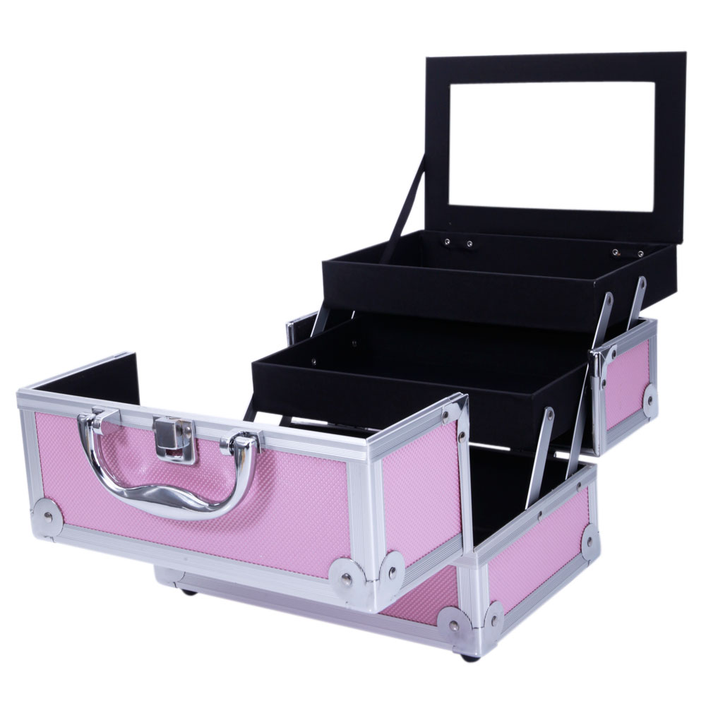 Pink Aluminum Alloy Makeup Cas - Travel Accessories Pink avis et prix