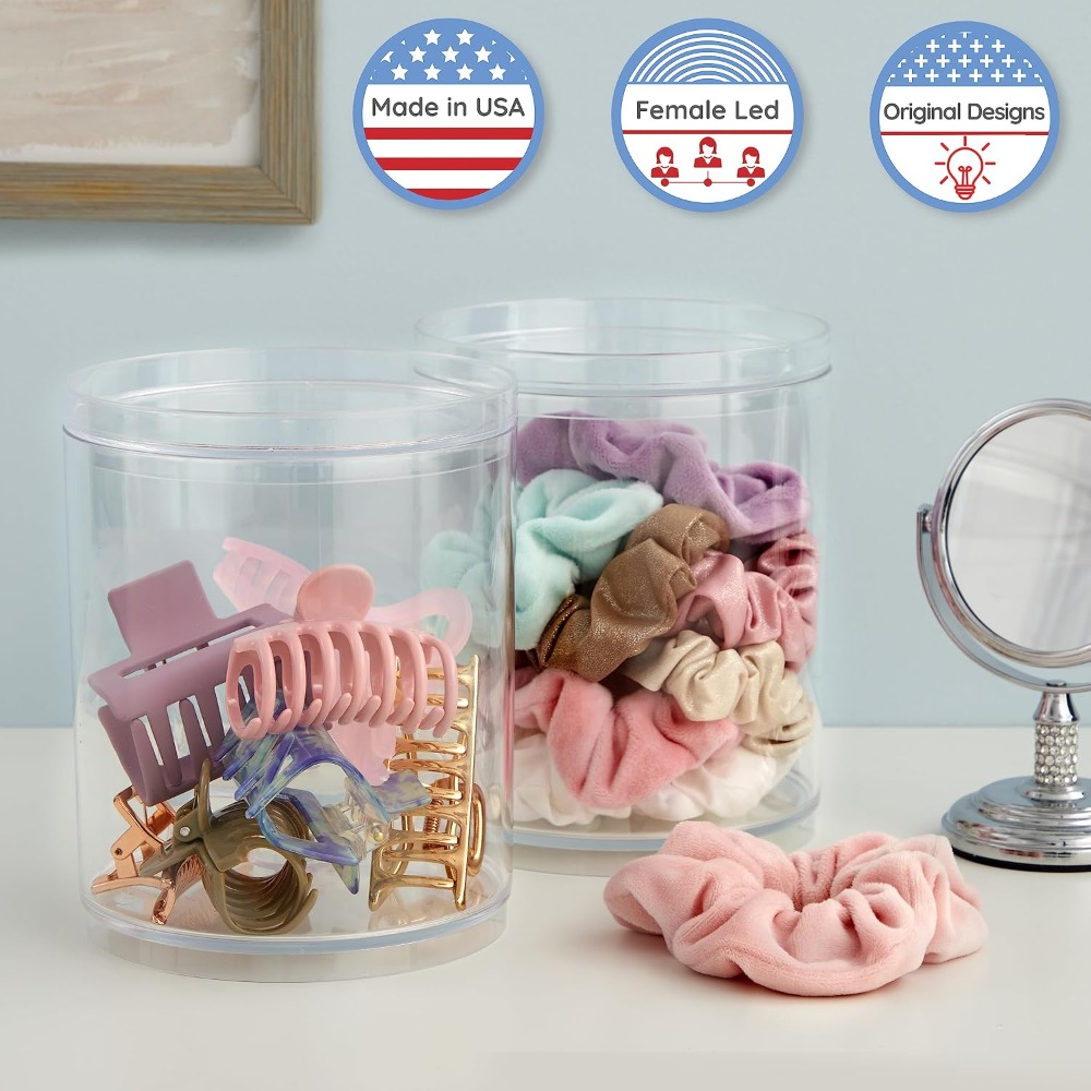 Stackable Clear Plastic Scrunc - Travel Accessories Holder avis et prix