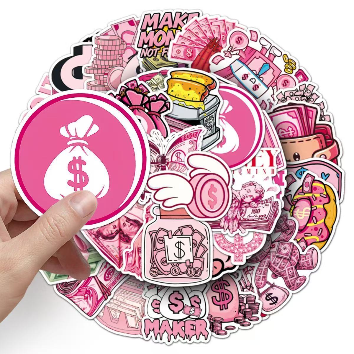 50Pcs Cute Pink Dollar Coin Ca - Travel Accessories Pink avis et prix