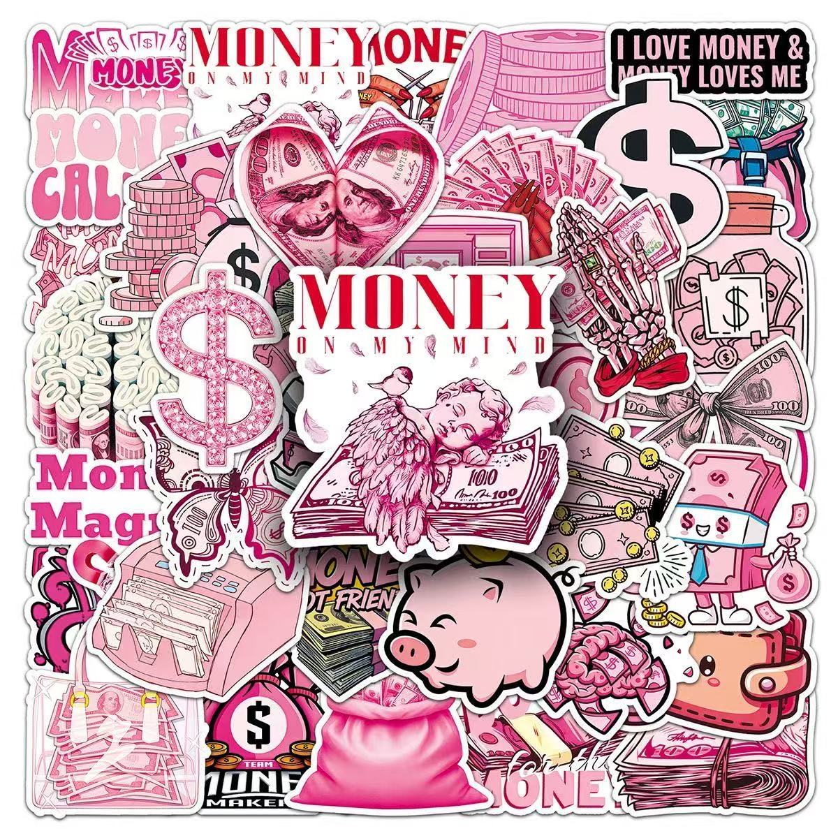 50Pcs Cute Pink Dollar Coin Ca - Travel Accessories Pink avis et prix