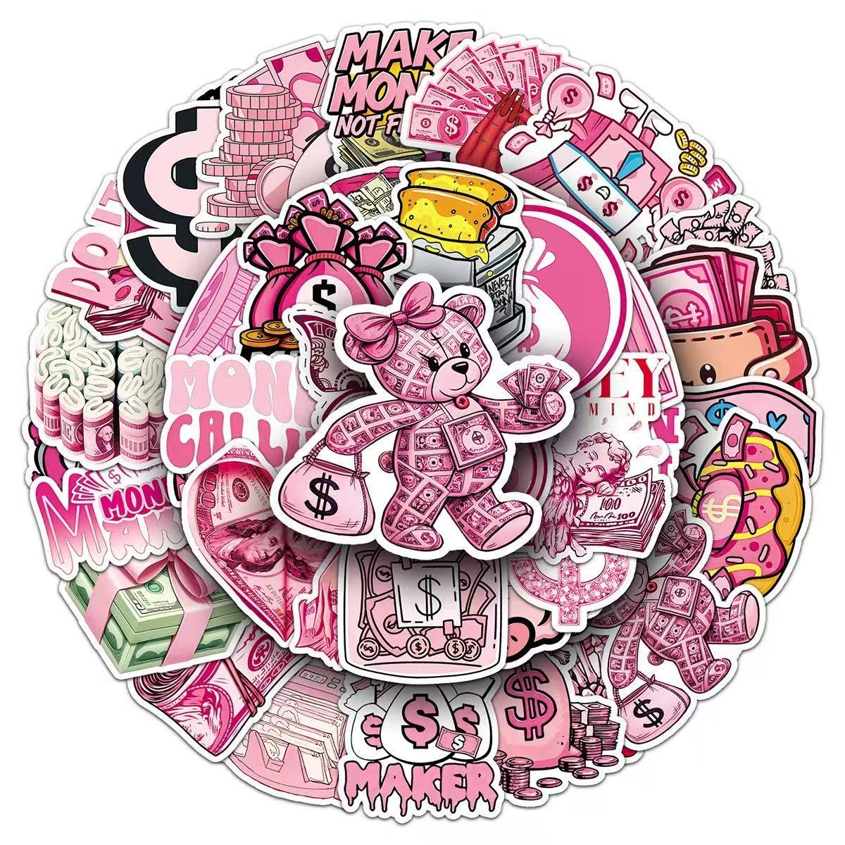 50Pcs Cute Pink Dollar Coin Ca - Travel Accessories Pink avis et prix