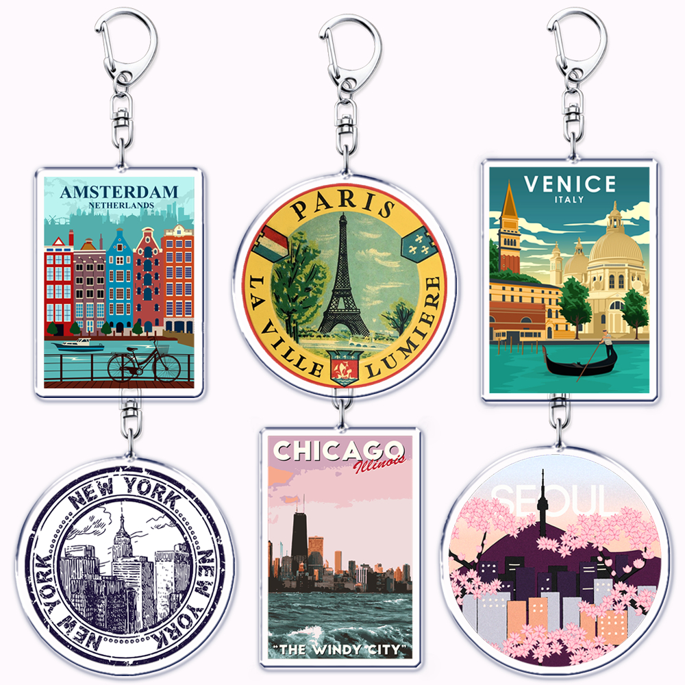 Hot Travel Cites Keychains for - Travel Accessories London avis et prix
