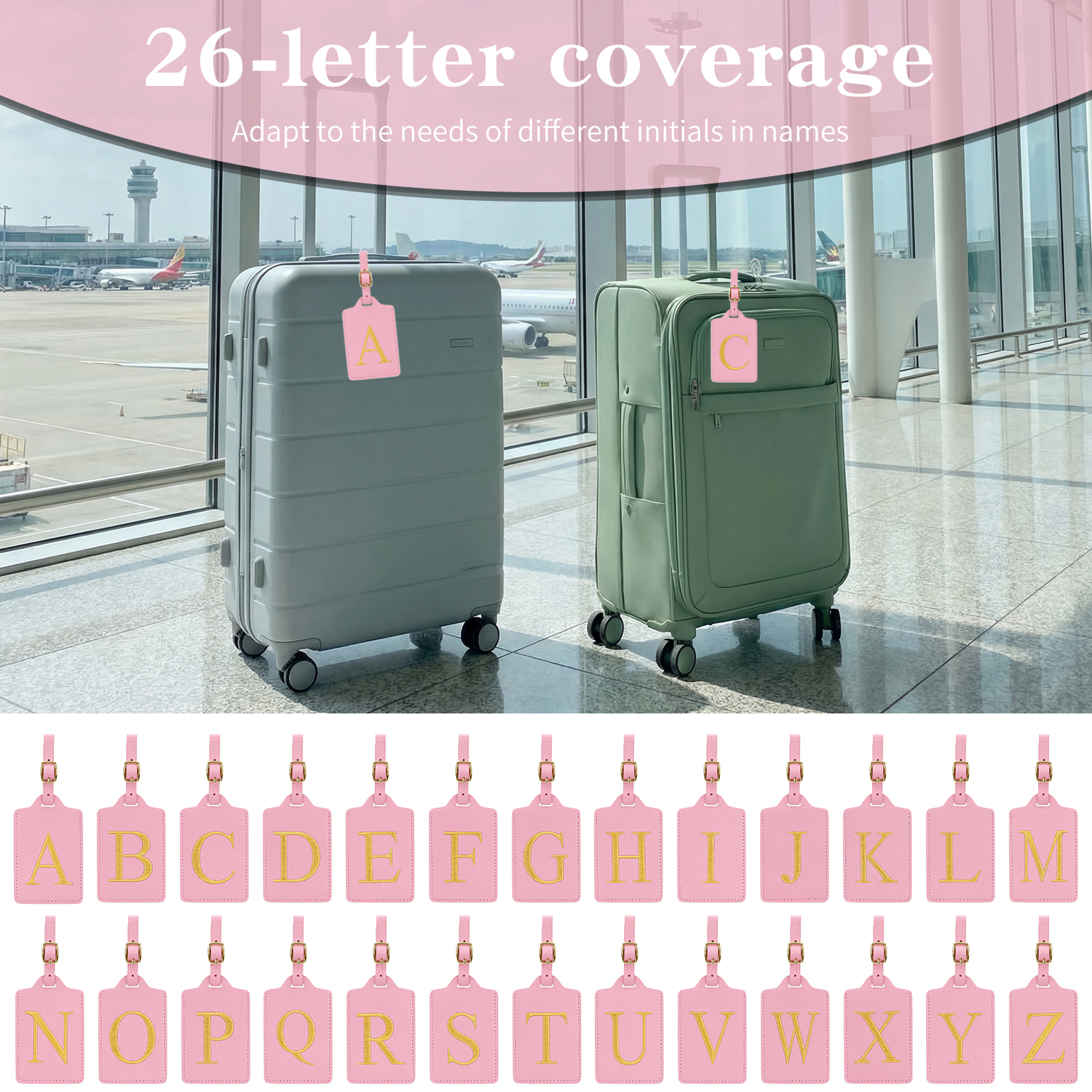 MIYIN 26 letters Luggage Tags  - Travel Accessories Pink avis et prix