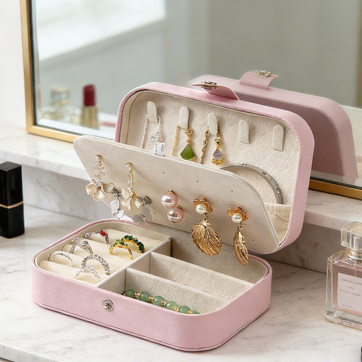 New Portable Multi-Compartment - Accessories Travel Jewelry Box avis et prix