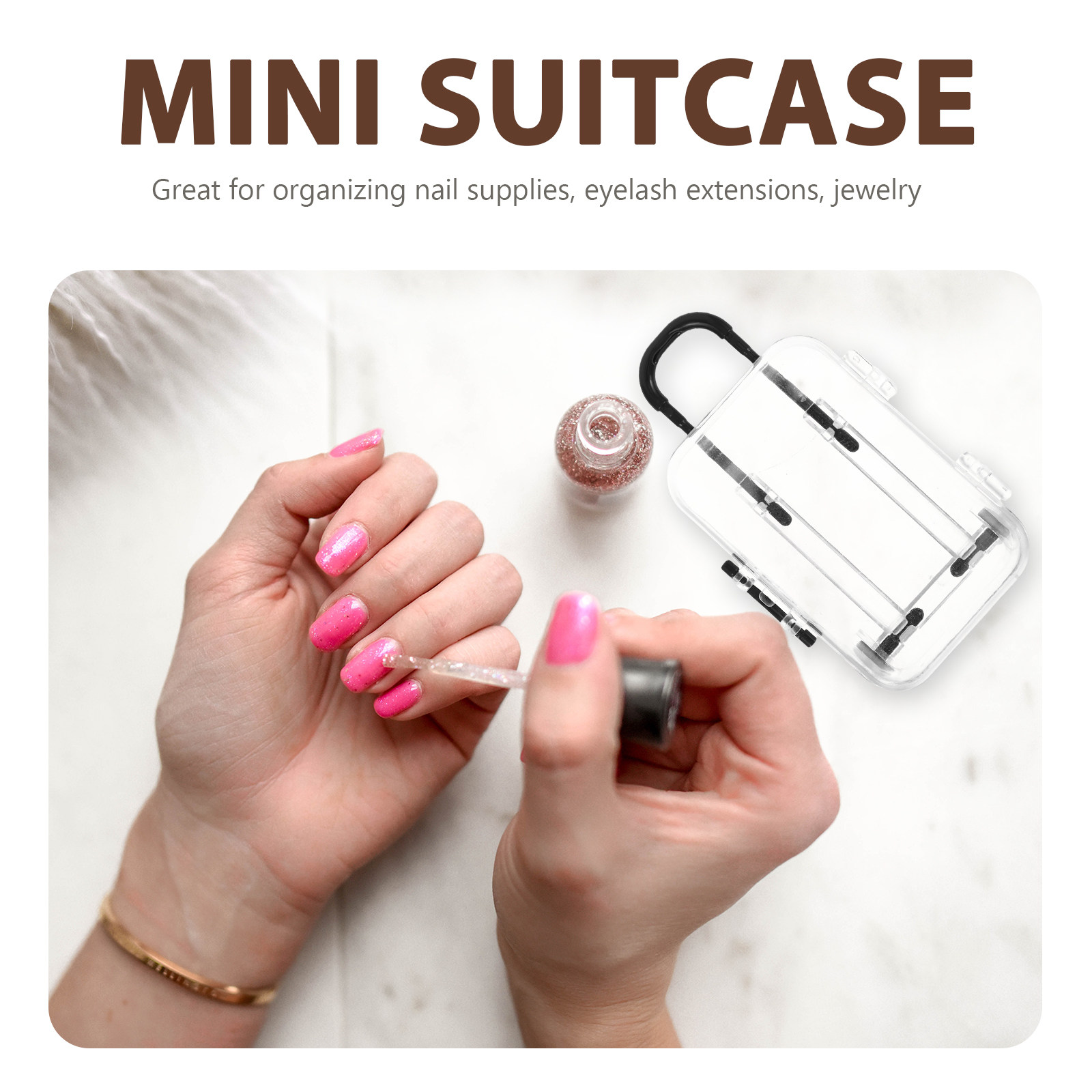 3Pcs Mini Transparent Suitcase - Accessories Travel Jewelry Box avis et prix