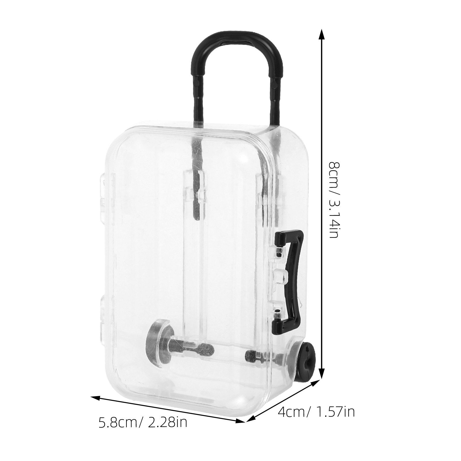 3Pcs Mini Transparent Suitcase - Accessories Travel Jewelry Box avis et prix