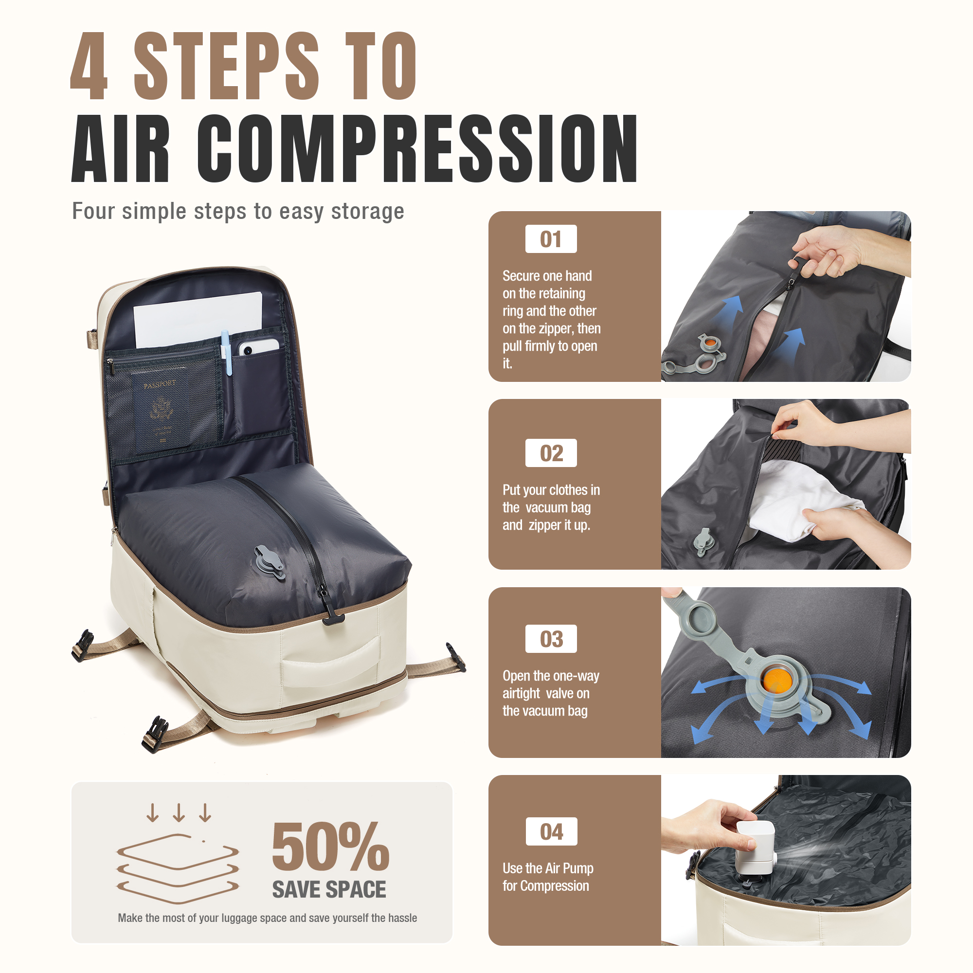 Vacuum Backpack Backpack Hand  - Travel Accessories B&M avis et prix