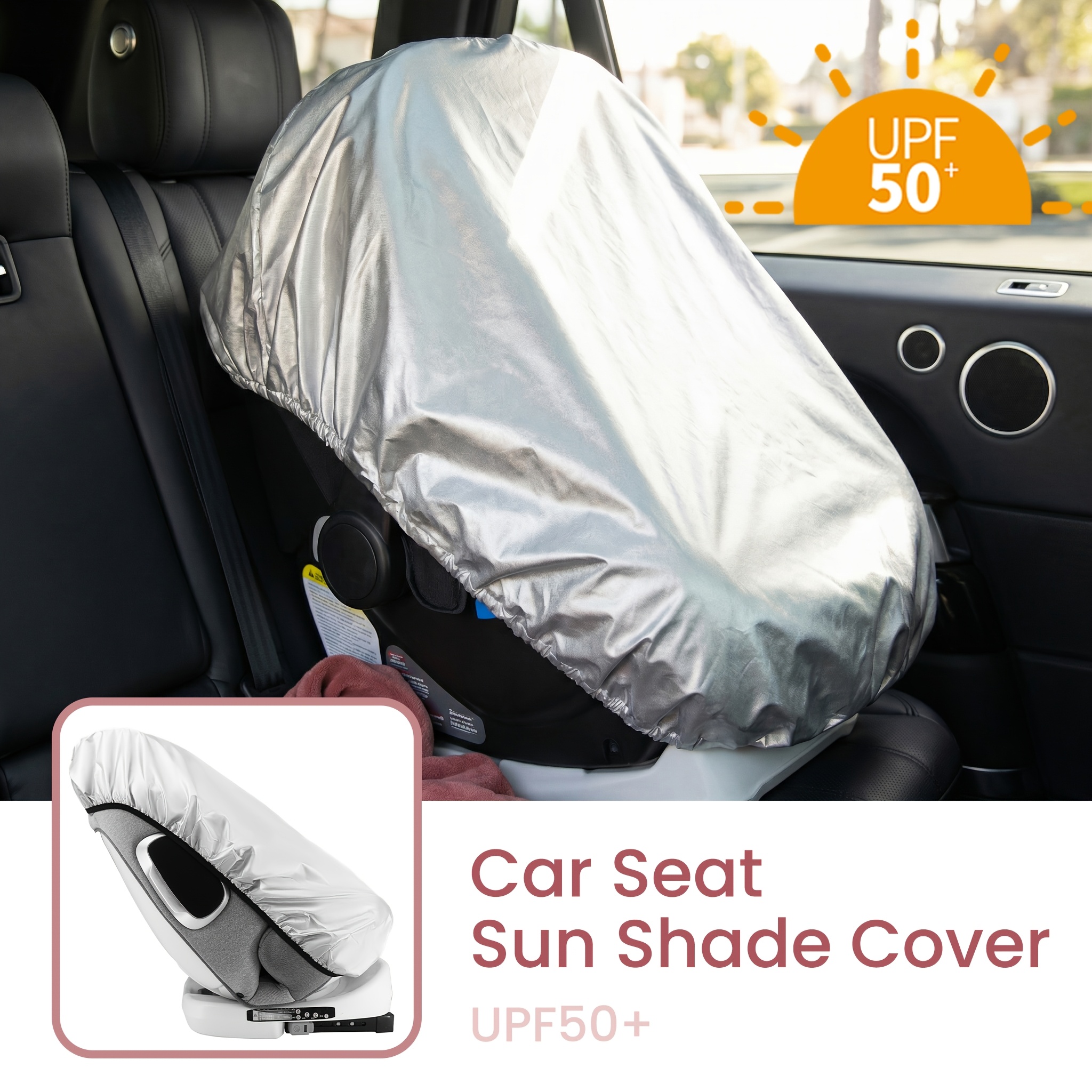 1PC Silver  Baby Car Seat Sun  - Travel Accessories For 3 Year Old avis et prix