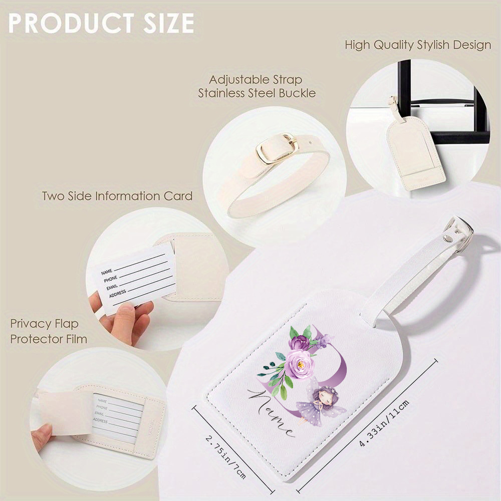 Personalized PU Luggage Tag, F - Travel Accessories Name avis et prix