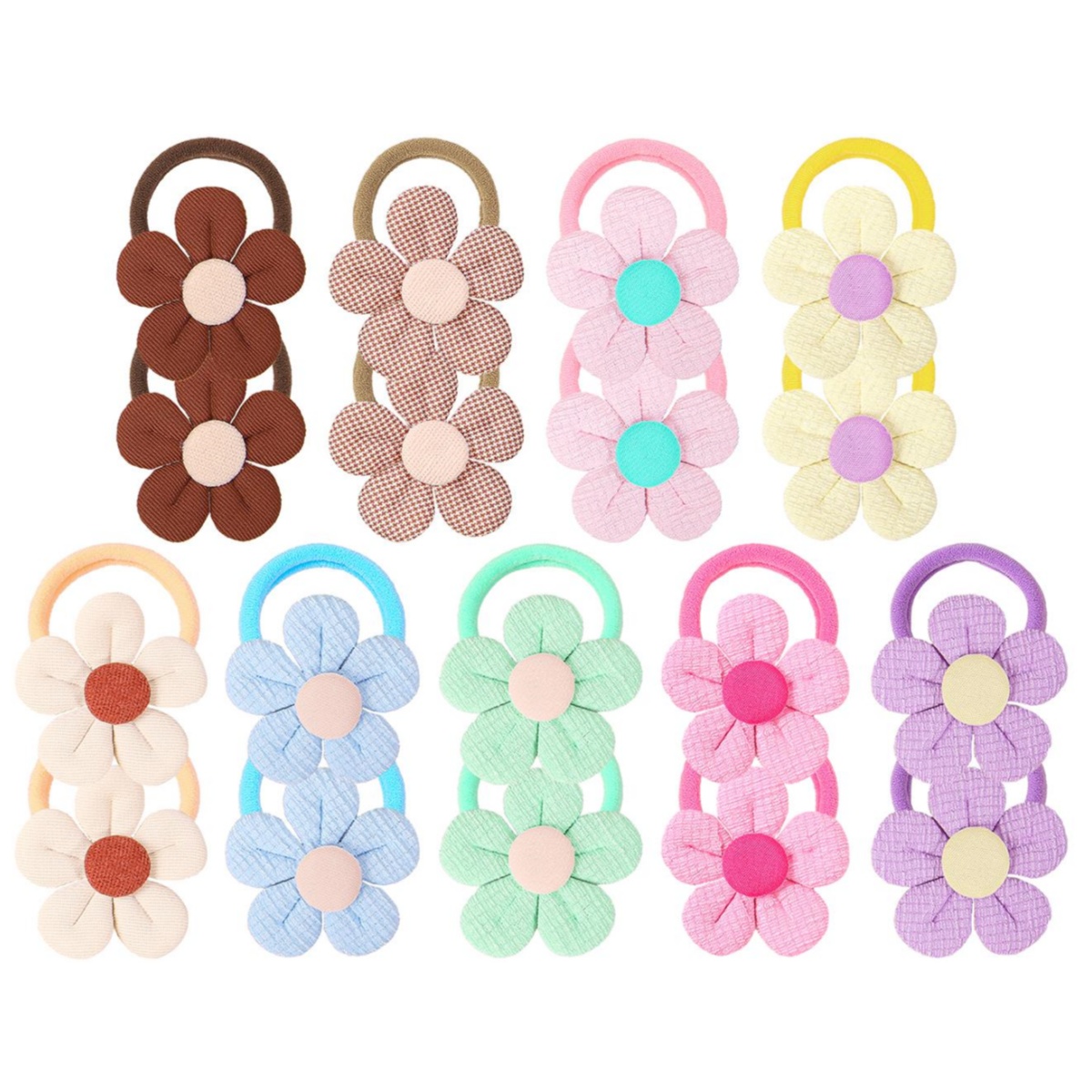 18pcs Sunflower Hair Ties Kids - Travel Accessories Holder avis et prix
